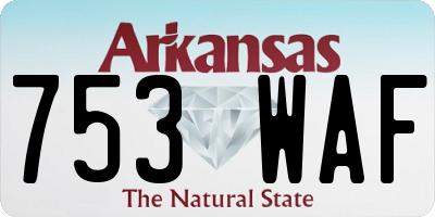 AR license plate 753WAF