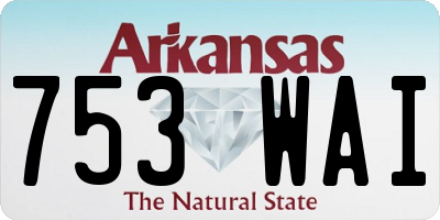 AR license plate 753WAI