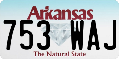 AR license plate 753WAJ