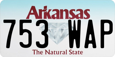 AR license plate 753WAP