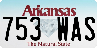 AR license plate 753WAS