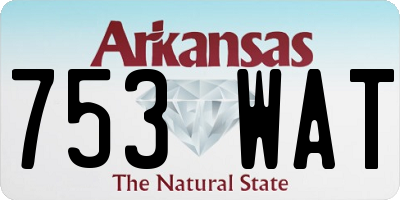 AR license plate 753WAT