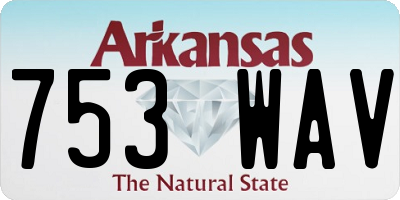 AR license plate 753WAV