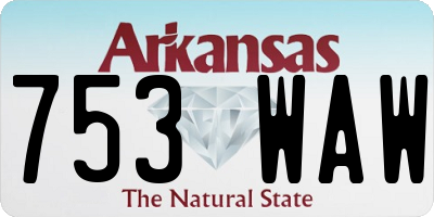AR license plate 753WAW