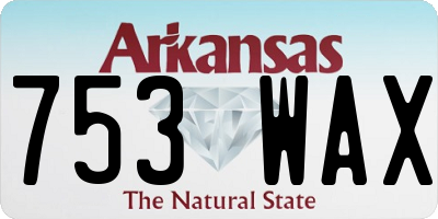 AR license plate 753WAX