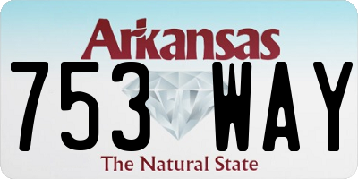 AR license plate 753WAY
