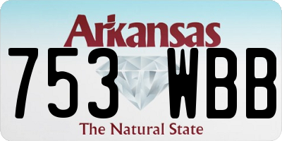 AR license plate 753WBB