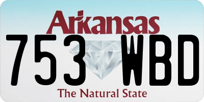AR license plate 753WBD