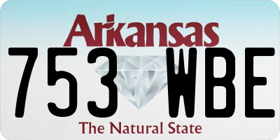 AR license plate 753WBE