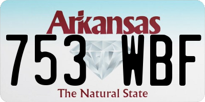 AR license plate 753WBF