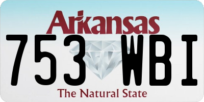 AR license plate 753WBI