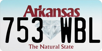 AR license plate 753WBL