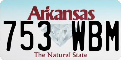 AR license plate 753WBM