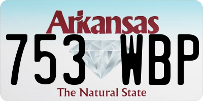 AR license plate 753WBP