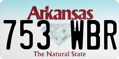 AR license plate 753WBR