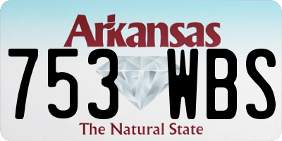 AR license plate 753WBS
