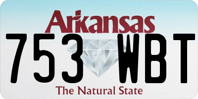 AR license plate 753WBT
