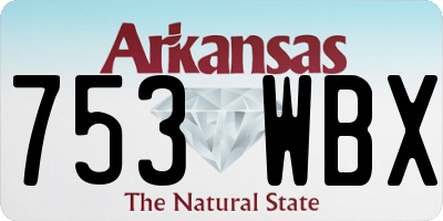 AR license plate 753WBX