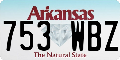 AR license plate 753WBZ