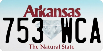 AR license plate 753WCA