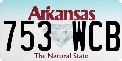 AR license plate 753WCB