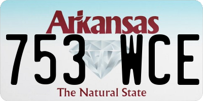 AR license plate 753WCE