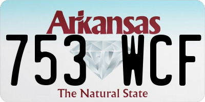 AR license plate 753WCF
