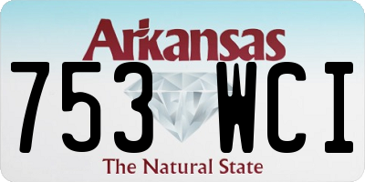 AR license plate 753WCI