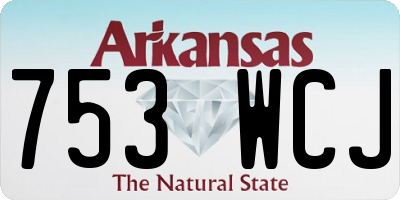 AR license plate 753WCJ