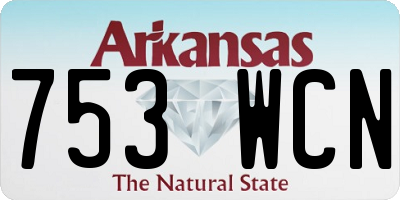 AR license plate 753WCN