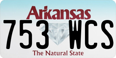 AR license plate 753WCS