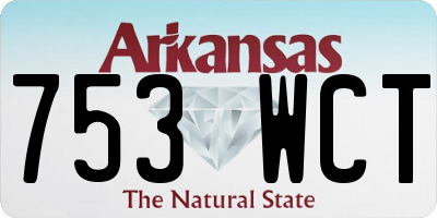 AR license plate 753WCT