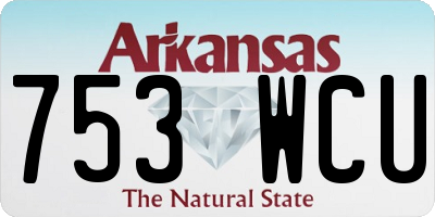 AR license plate 753WCU