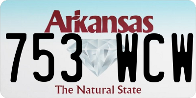 AR license plate 753WCW