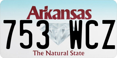 AR license plate 753WCZ