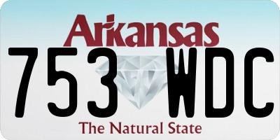 AR license plate 753WDC