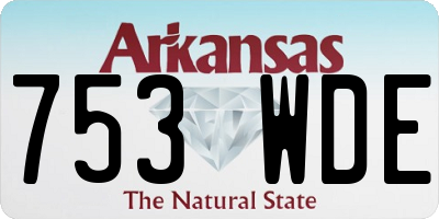 AR license plate 753WDE
