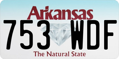 AR license plate 753WDF