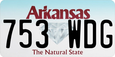 AR license plate 753WDG