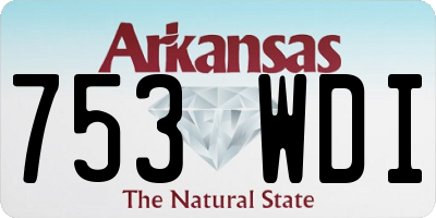 AR license plate 753WDI