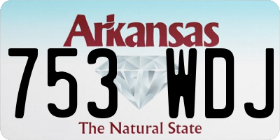 AR license plate 753WDJ