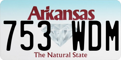 AR license plate 753WDM