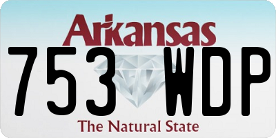 AR license plate 753WDP