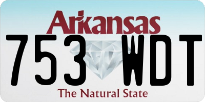 AR license plate 753WDT