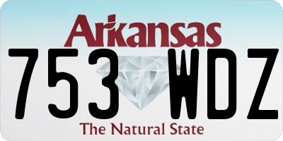 AR license plate 753WDZ