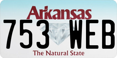 AR license plate 753WEB