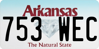 AR license plate 753WEC
