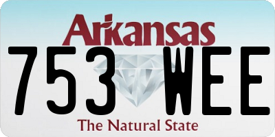AR license plate 753WEE