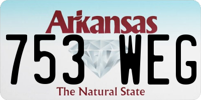 AR license plate 753WEG