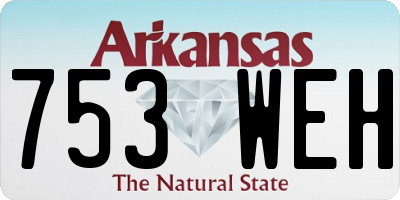 AR license plate 753WEH